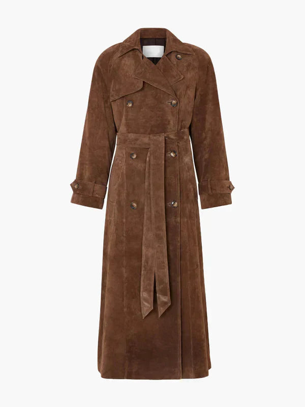 Sophie | Trench-coat élégant en cuir d'agneau