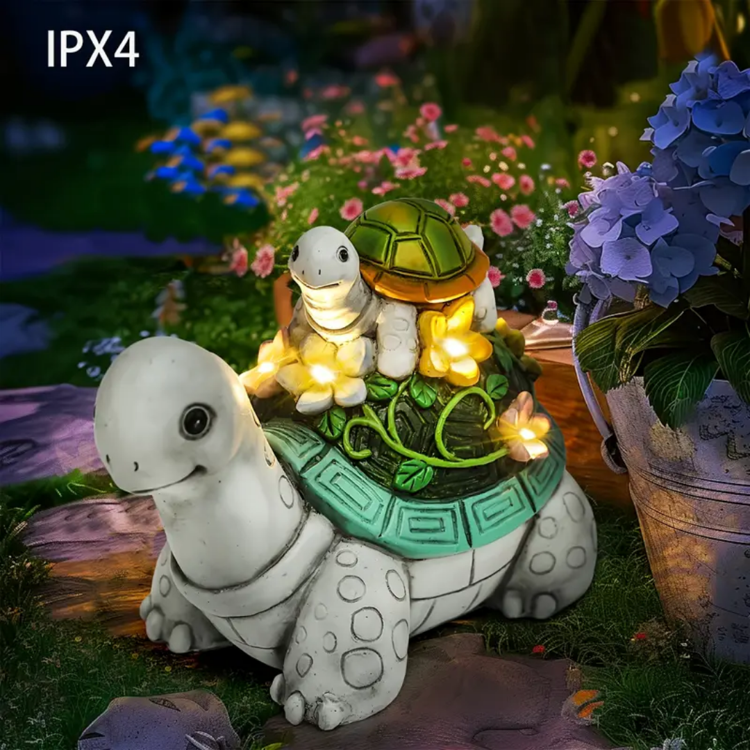 Lampe Famille Tortue Éclairée en Coloré
