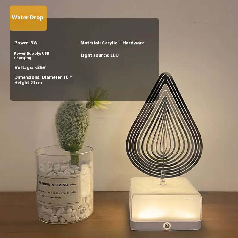 Lampe de Chevet LED – Rotative, Contrôle Tactile, Rechargeable 16 Couleurs