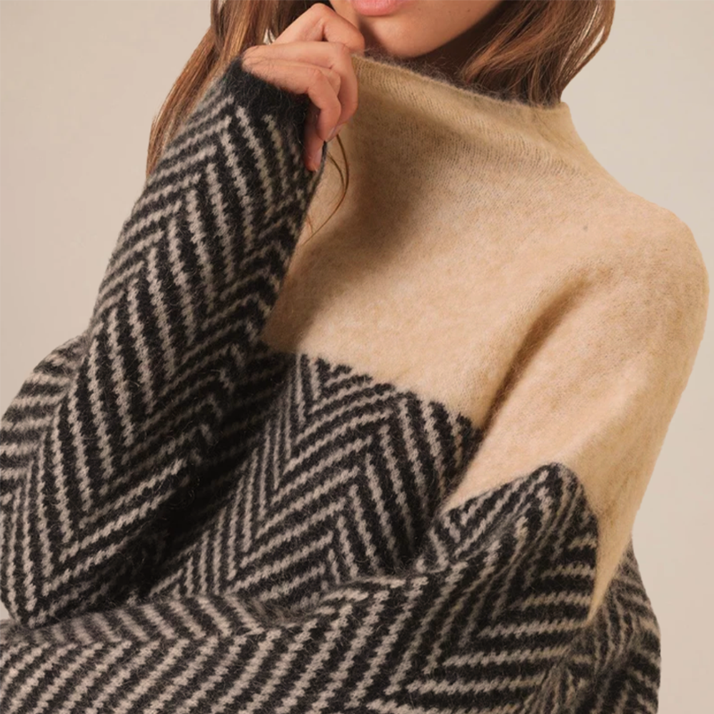 ADELIE | Col Roulé Premium en Tricot Élégant