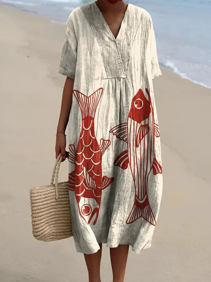 Imelda™ - ROBE GÉOMÉTRIQUE ÉLÉGANTE AVEC UNE SILHOUETTE MODERNE