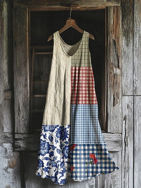 Robe Tank Art en Patchwork Vintage