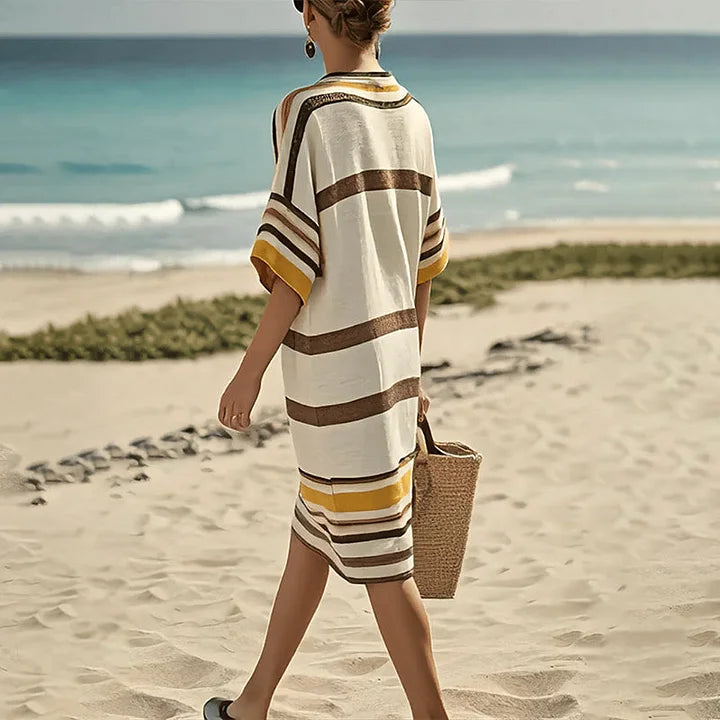 Allison™ | Robe Fluide Rayée