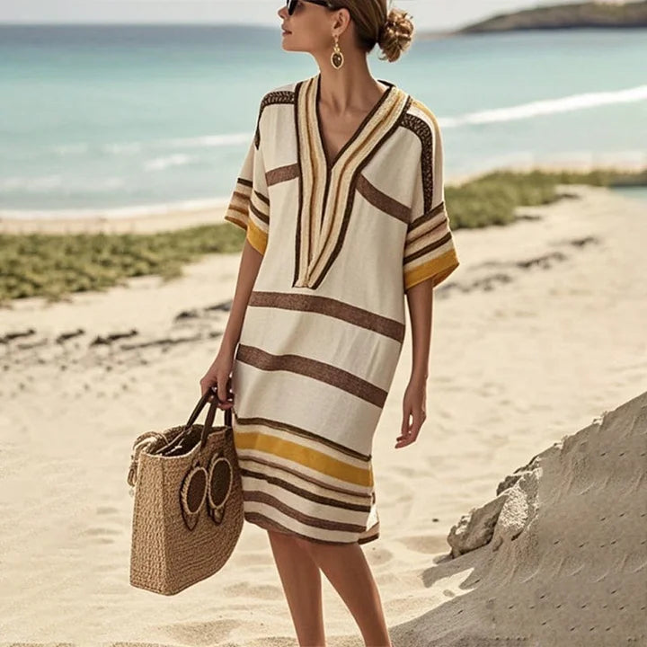Allison™ | Robe Fluide Rayée
