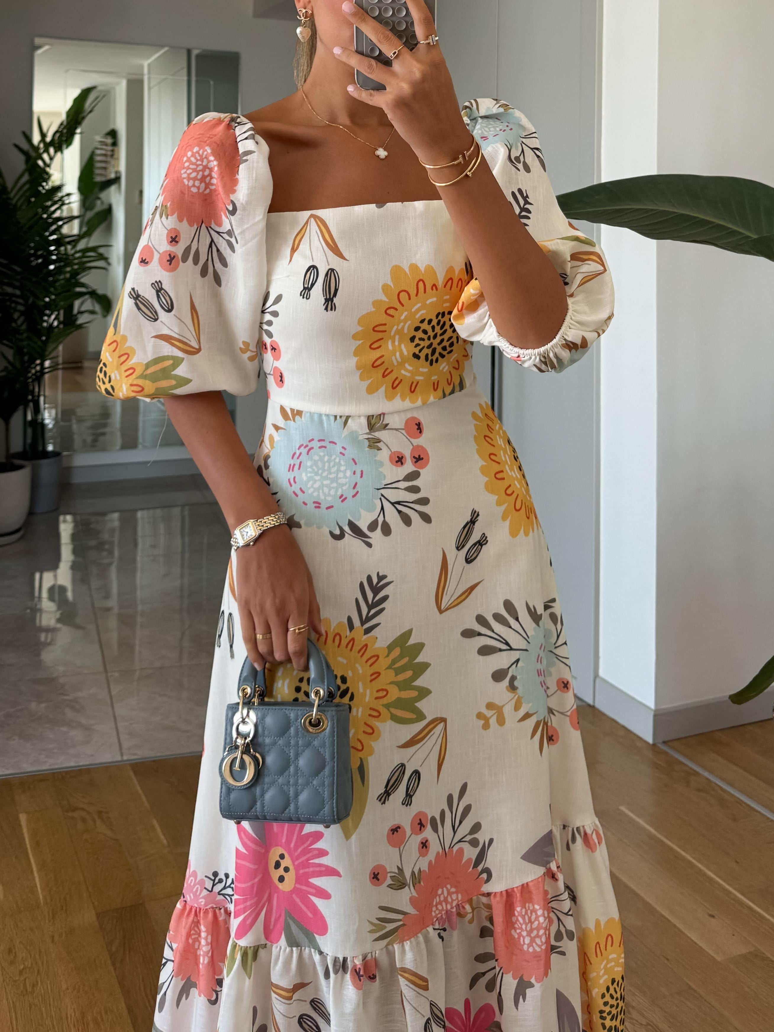 Lauriane™ | Robe Bouffante Florale