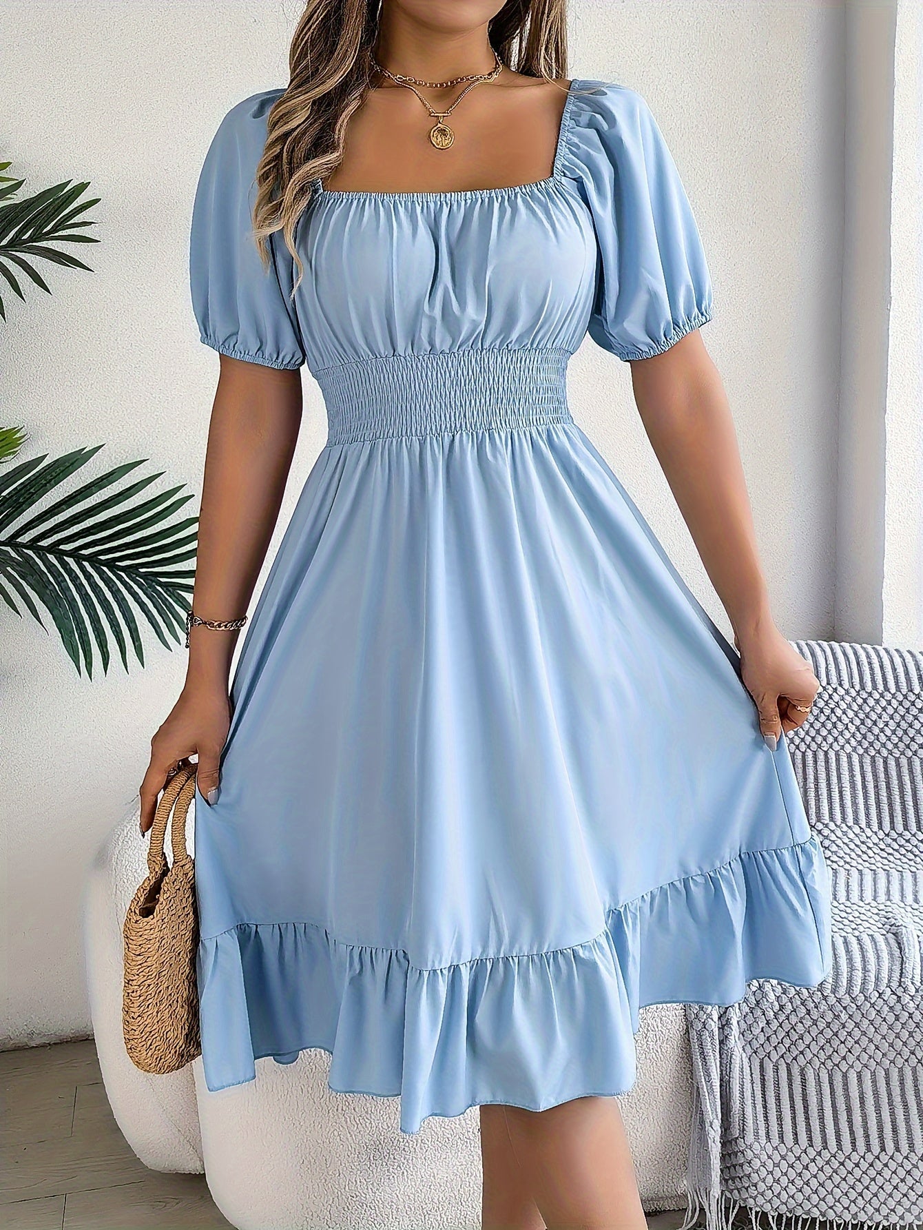 Sophia | Elegant Puff Sleeve Dress