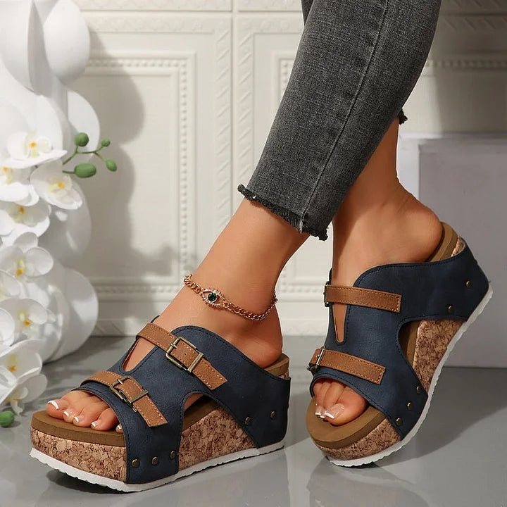 LARA | SANDALES À TALON WEDGE ORTHOPÉDIQUES