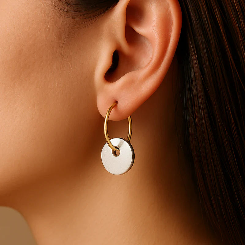 Boucles d'oreilles créoles élégantes faites à la main