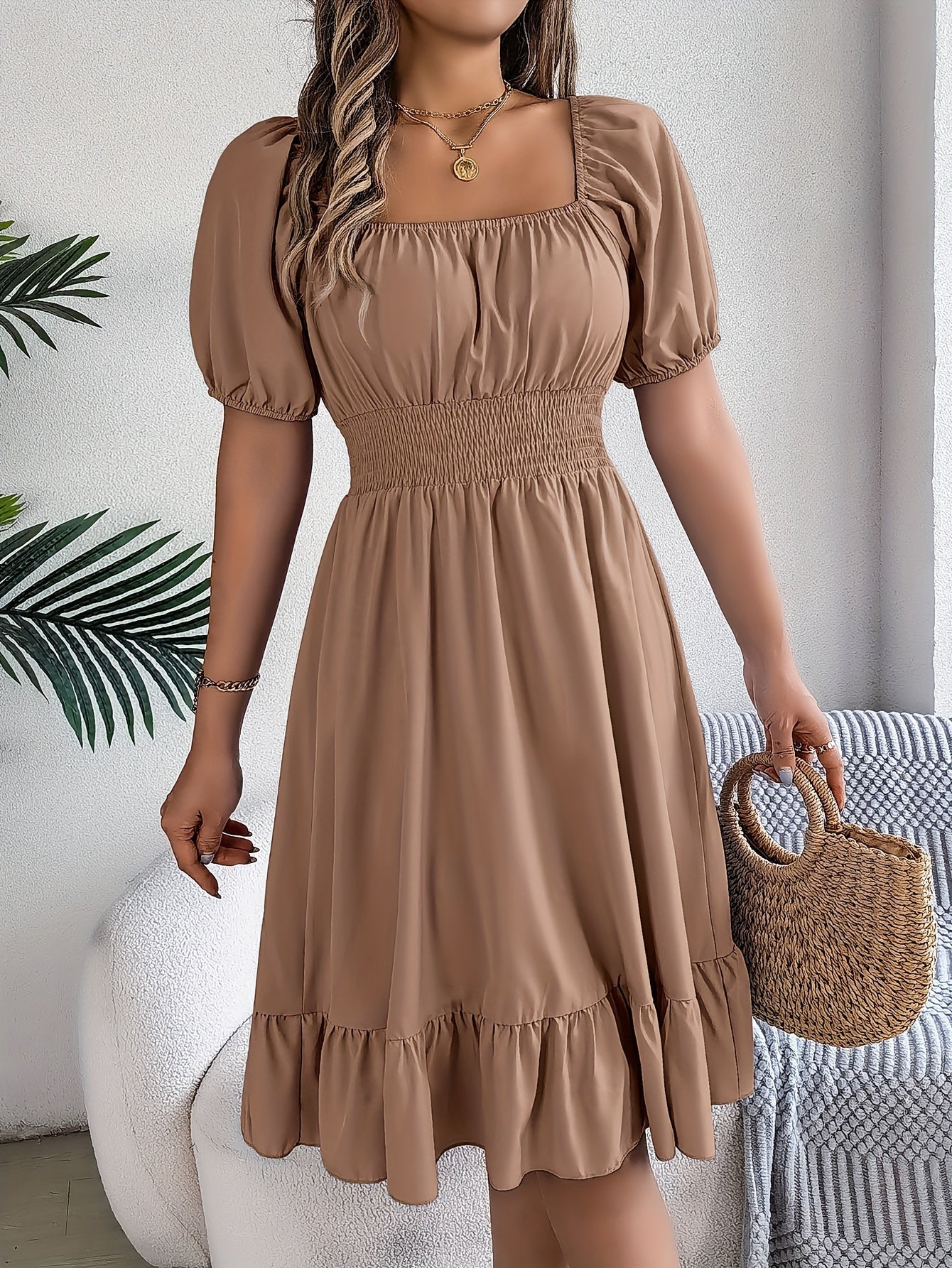 Sophia | Elegant Puff Sleeve Dress