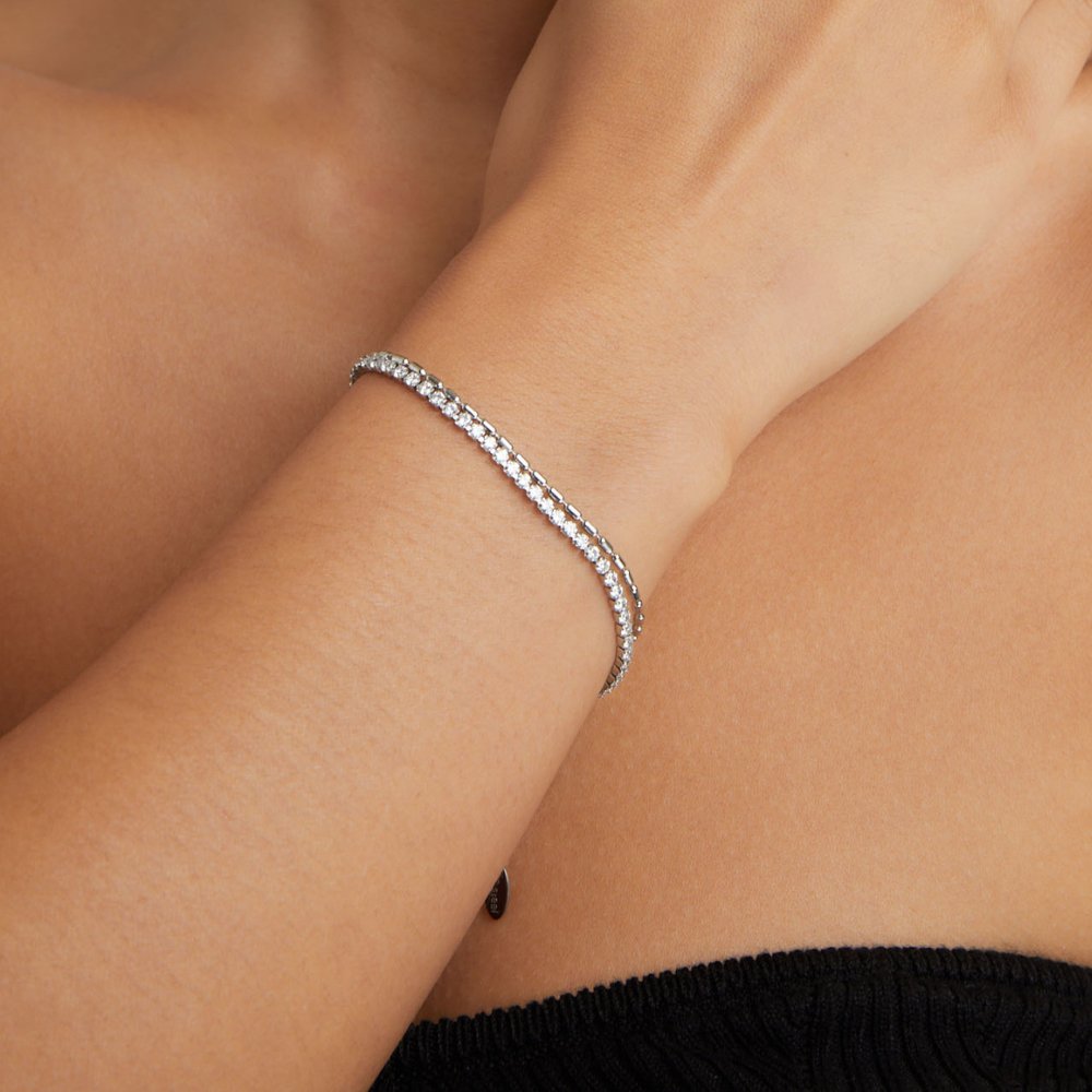 Bracelet Arelia en Argent avec Cristaux