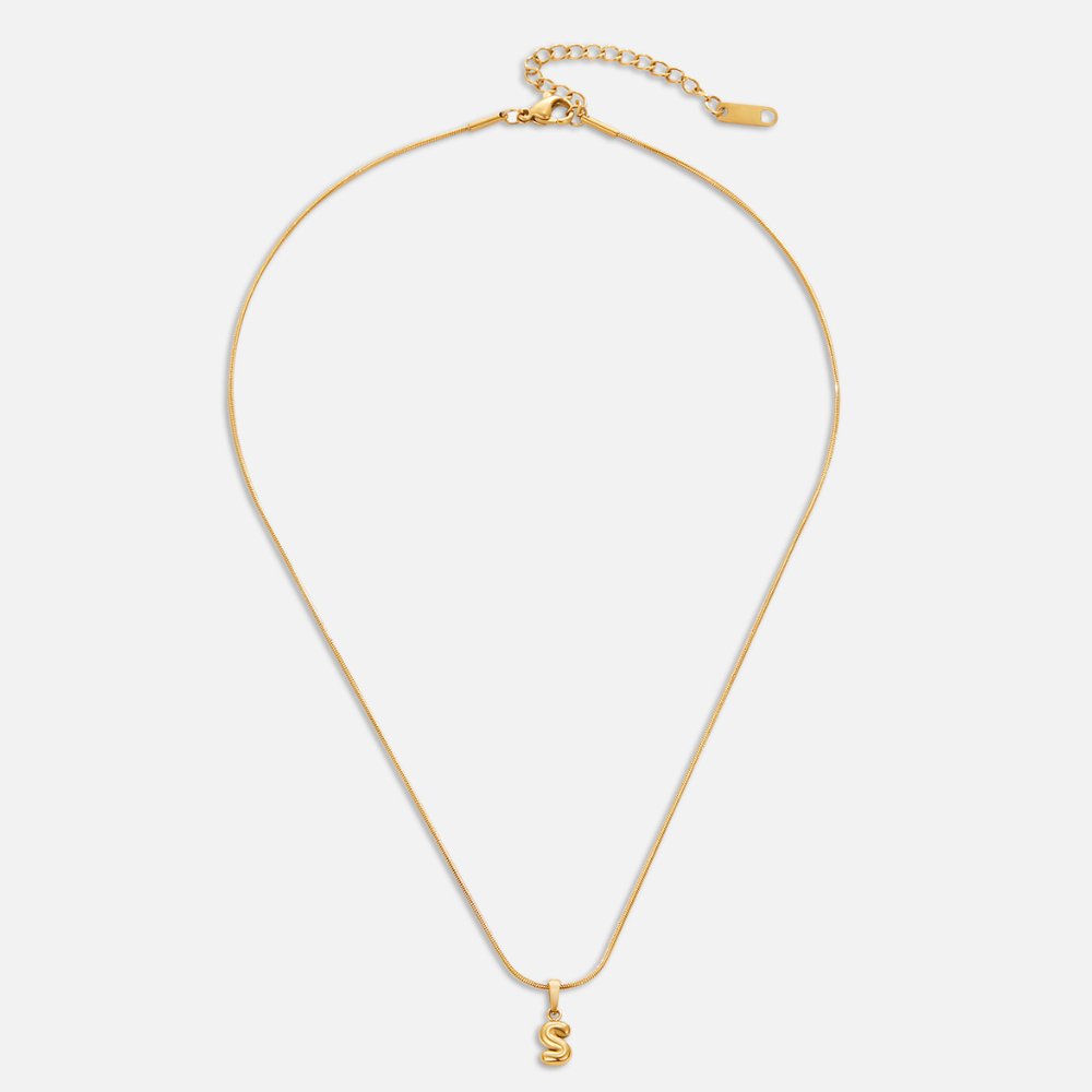 Collier en lettres bulle sophistiqué