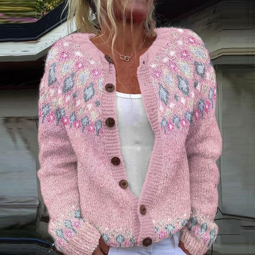 SOPHIE | GILET EN TRICOT IMPRIMÉ