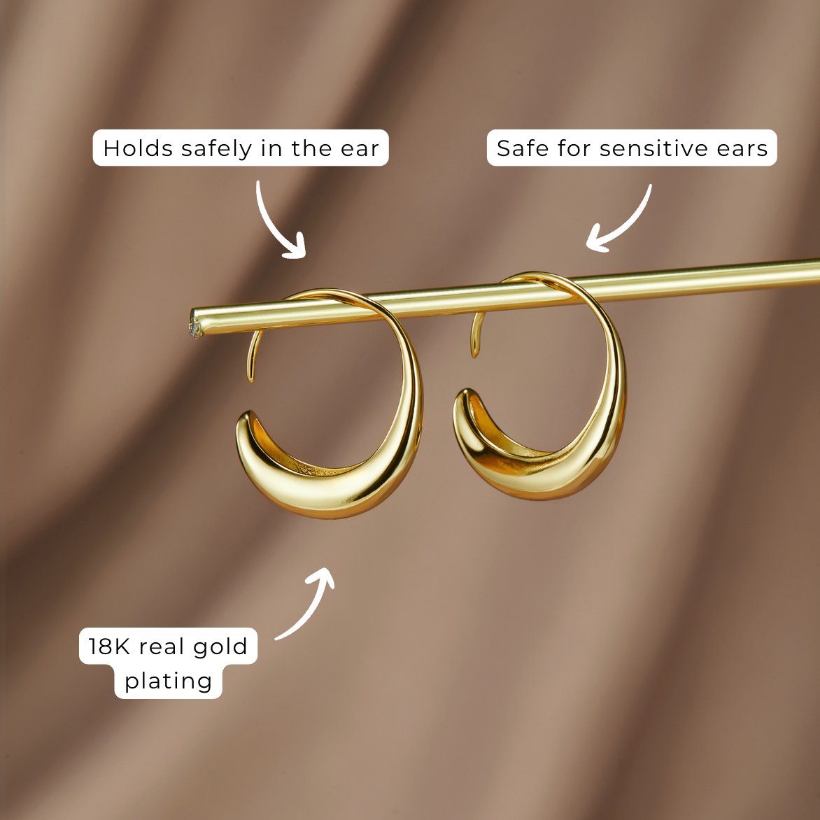 Cina - Boucles d'oreilles en forme de cercle