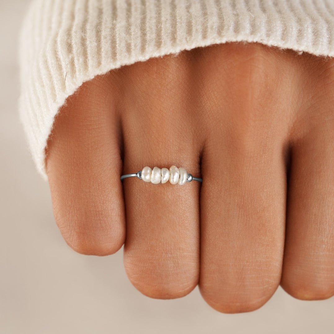Bague Classique en Argent avec Perle d'Eau Douce