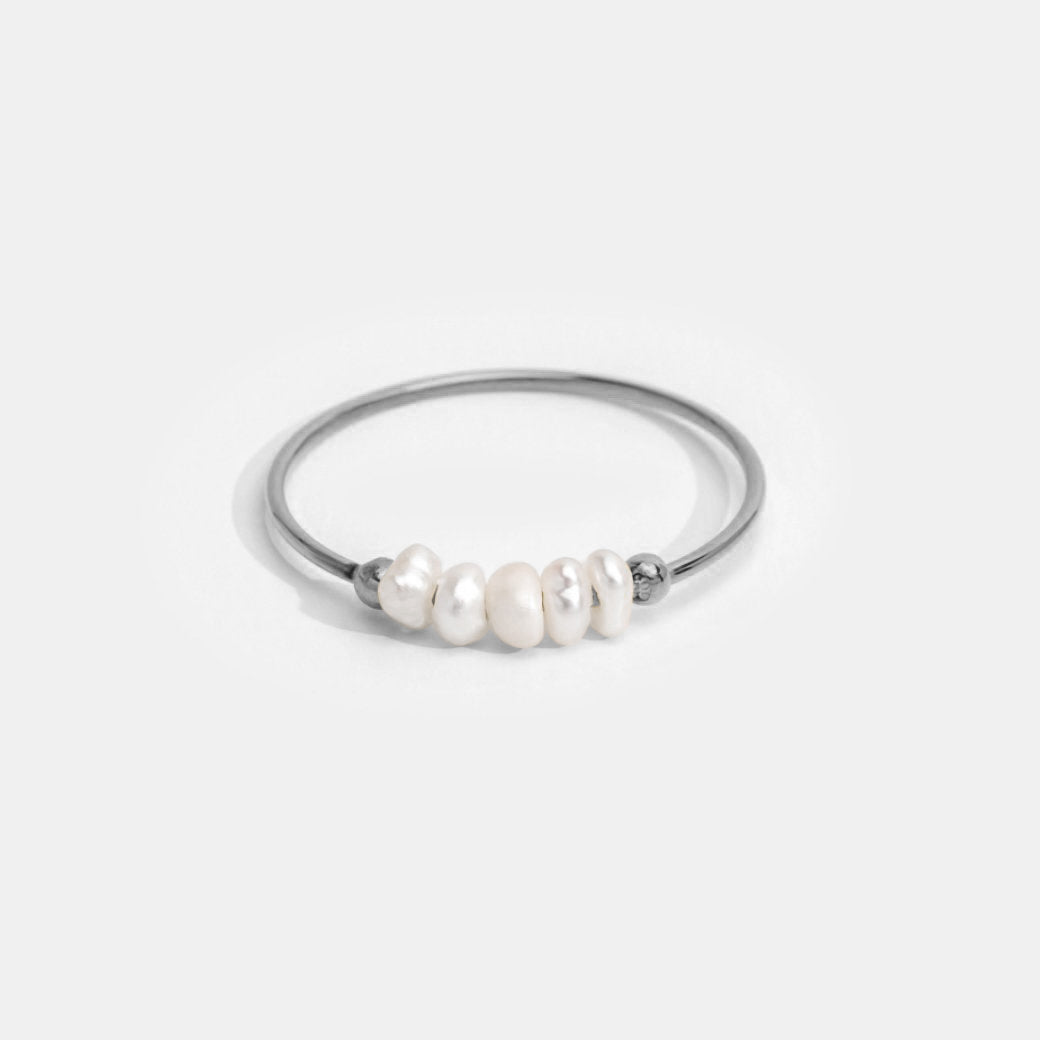 Bague en Argent avec Perle d'Eau Douce Classique