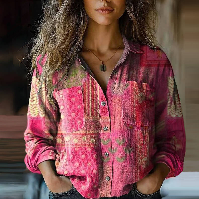MONICA™ - BLOUSE PRINTANIÈRE VINTAGE