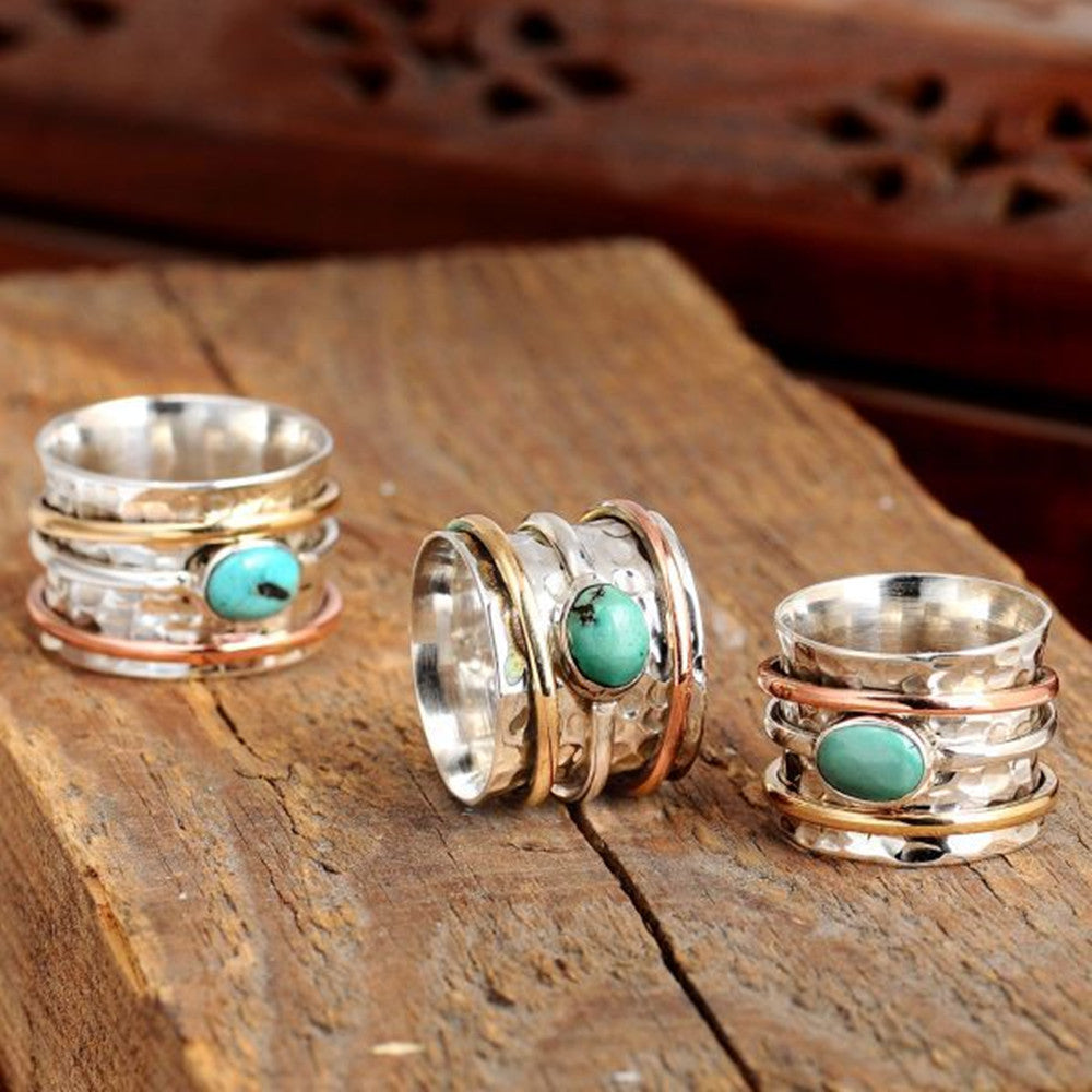 Bague Vintage en Argent et Turquoise
