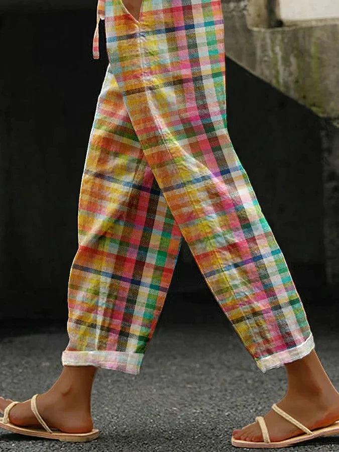 MICHELLE™ - PANTALONS À CARREAUX CONFORTABLES AVEC COUPE DÉCONTRACTÉE