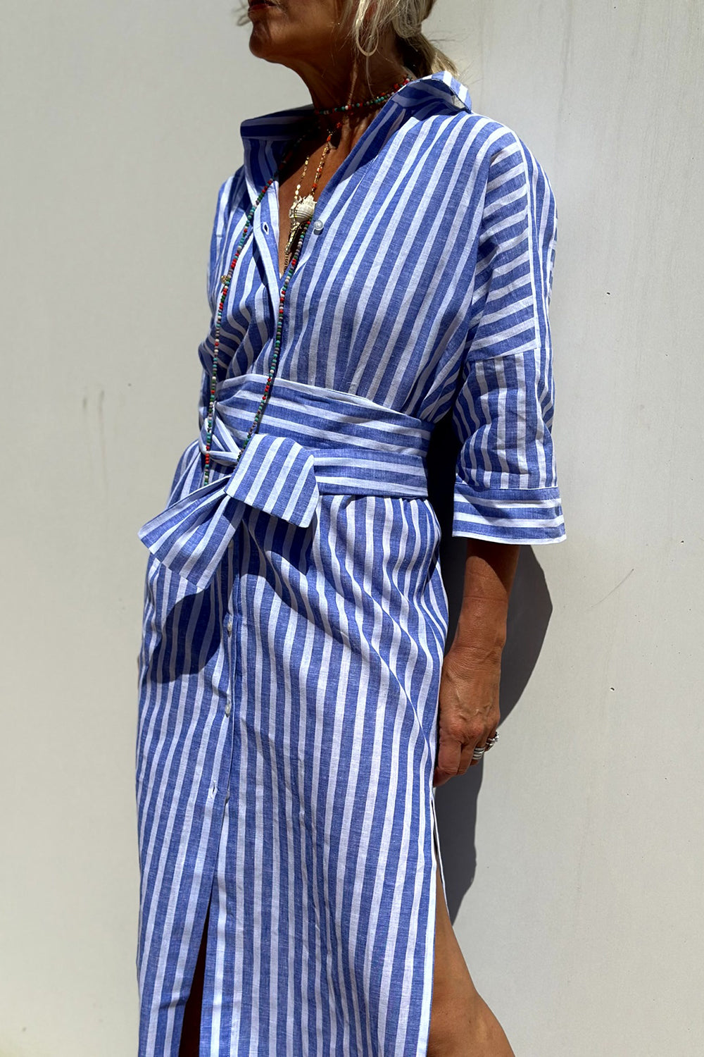Clarisse™ | Robe Chemise Rayée