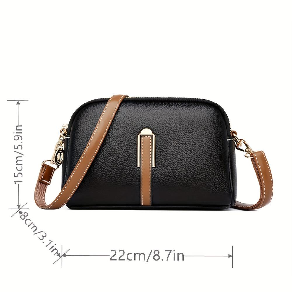 Sac à bandoulière Mila en relief Litchi