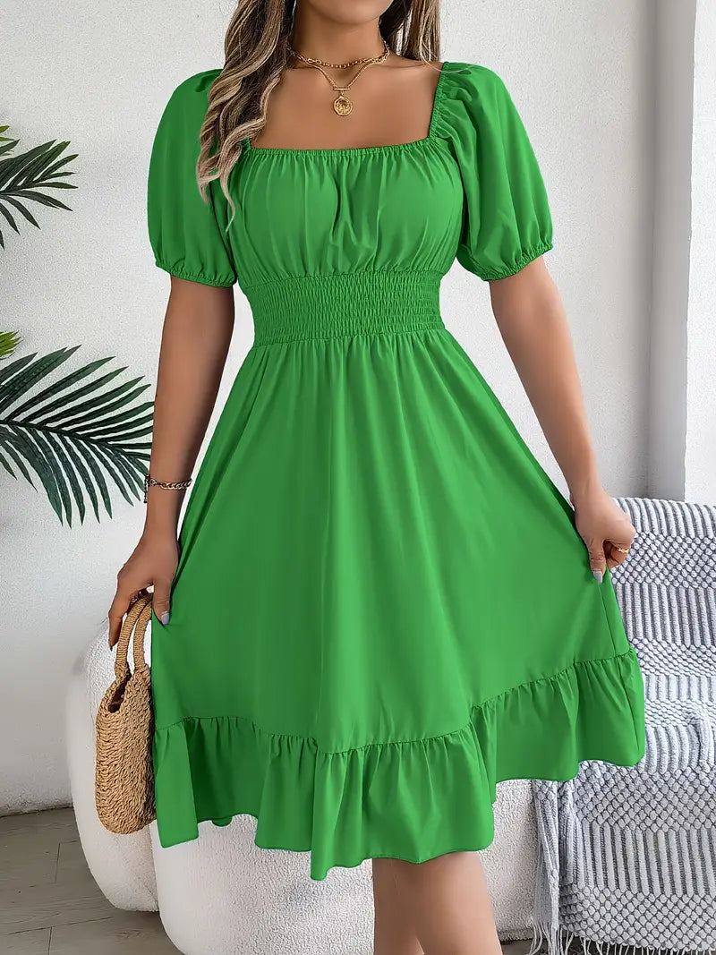 Sophia | Elegant Puff Sleeve Dress