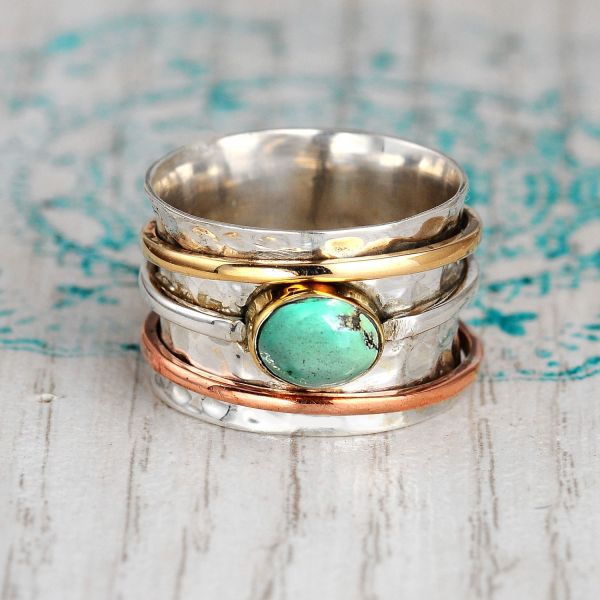 Bague Vintage en Argent et Turquoise