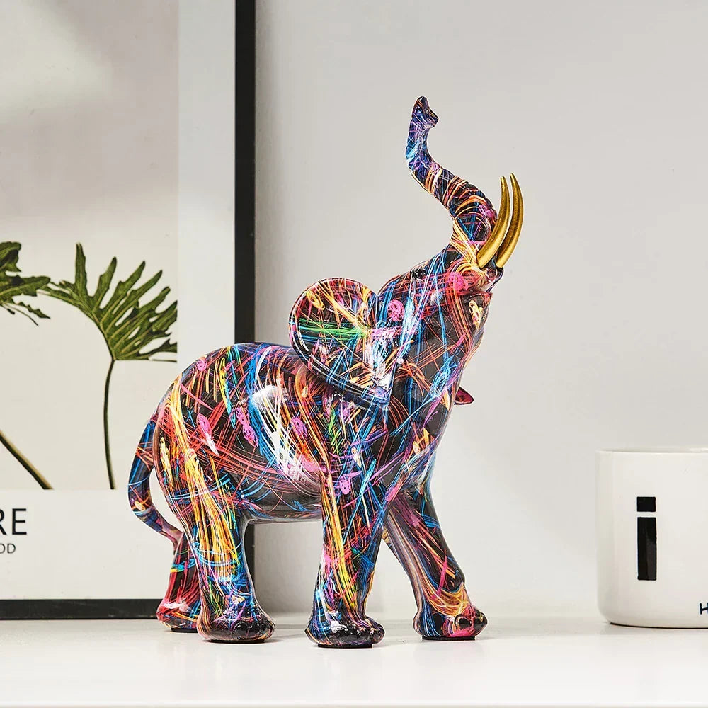 Figurine d'Éléphant Graffiti Créatif