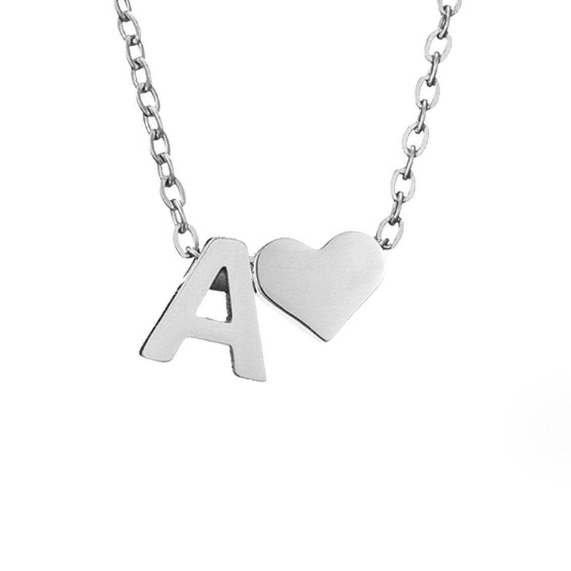 Collier en Argent 'Amour Éternel' avec Initiale