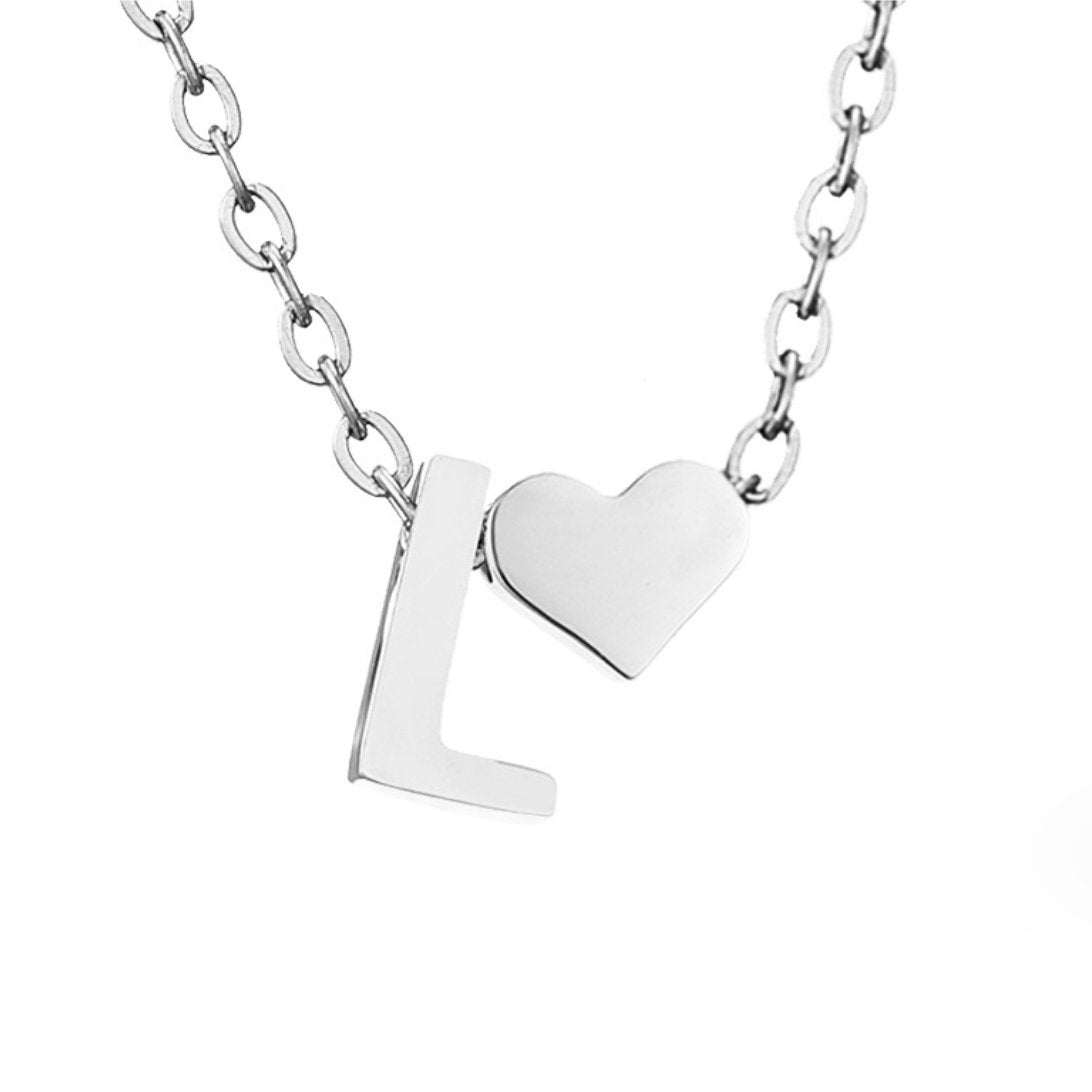 Collier en Argent 'Amour Éternel' avec Initiale