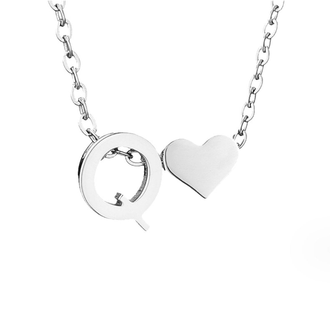 Collier en Argent 'Amour Éternel' avec Initiale