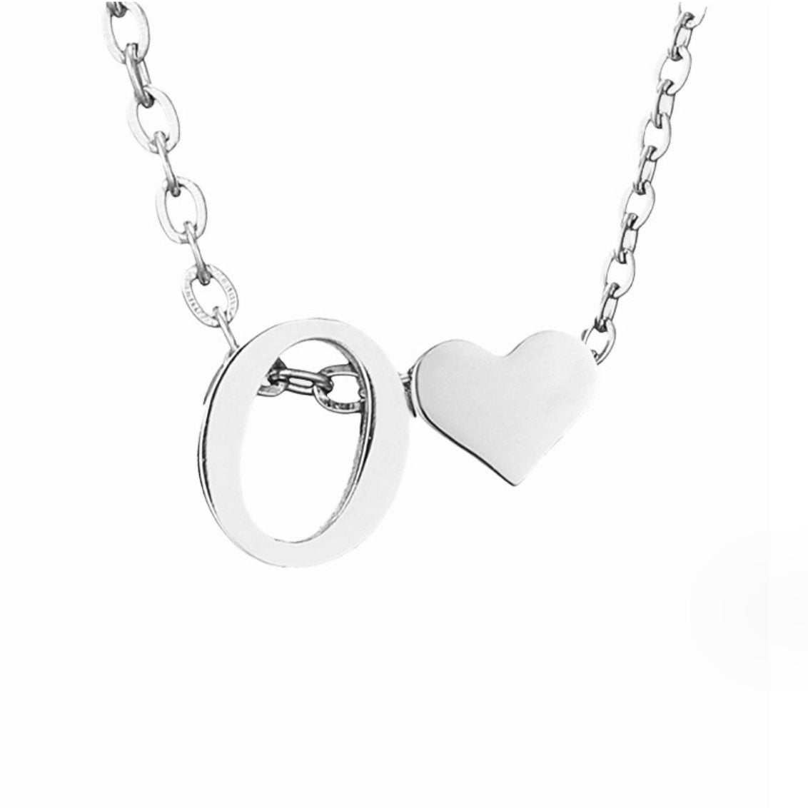 Collier en Argent 'Amour Éternel' avec Initiale