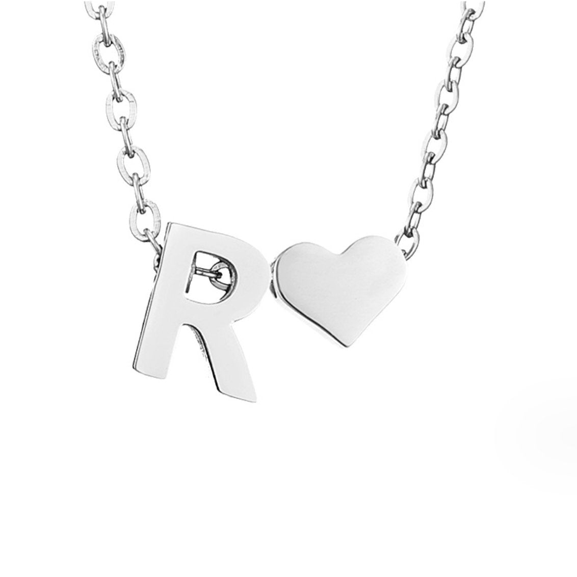 Collier en Argent 'Amour Éternel' avec Initiale