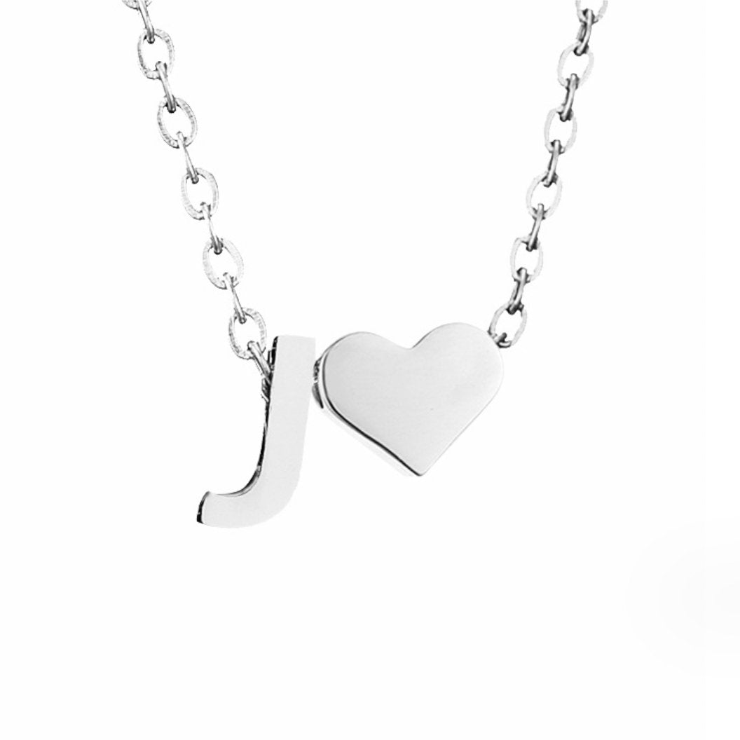 Collier en Argent 'Amour Éternel' avec Initiale
