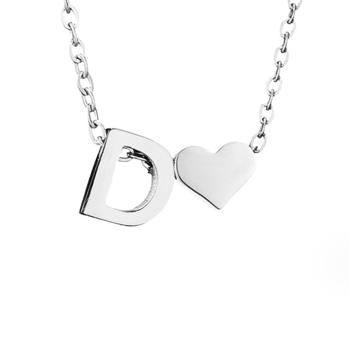 Collier en Argent 'Amour Éternel' avec Initiale