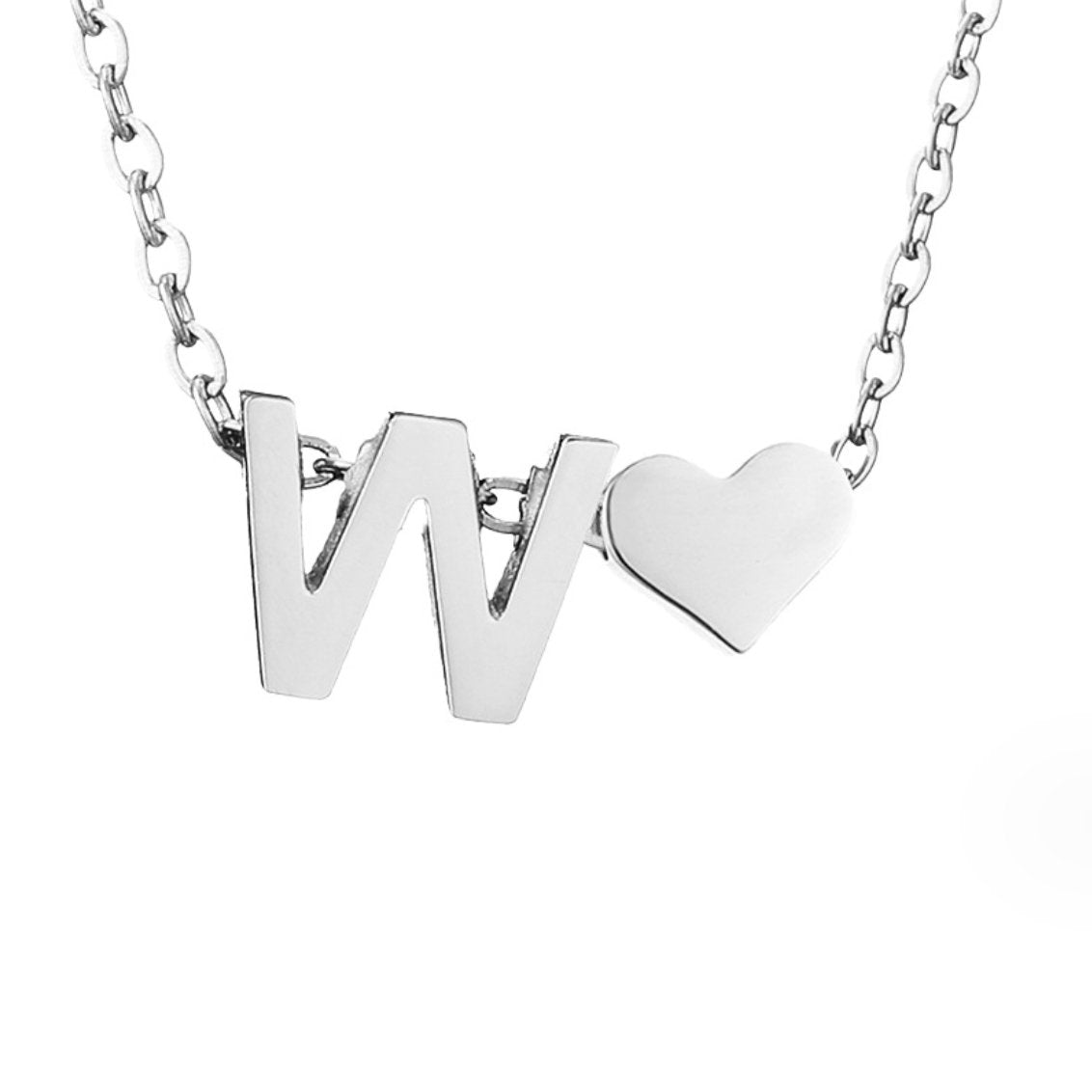 Collier en Argent 'Amour Éternel' avec Initiale