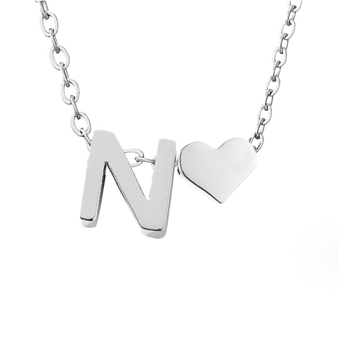 Collier en Argent 'Amour Éternel' avec Initiale