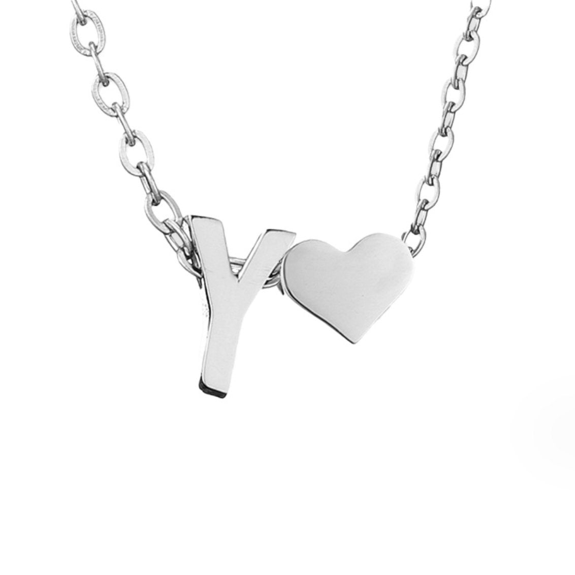 Collier en Argent 'Amour Éternel' avec Initiale
