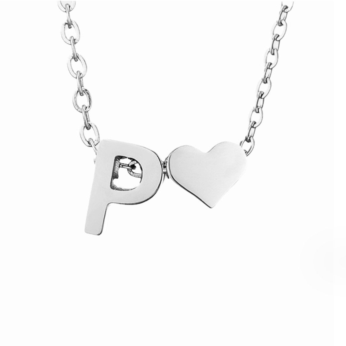 Collier en Argent 'Amour Éternel' avec Initiale