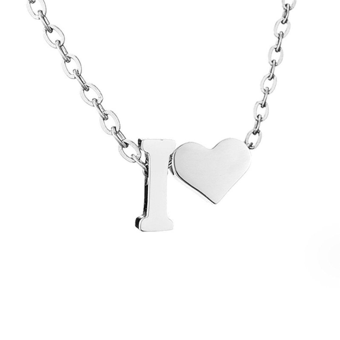 Collier en Argent 'Amour Éternel' avec Initiale