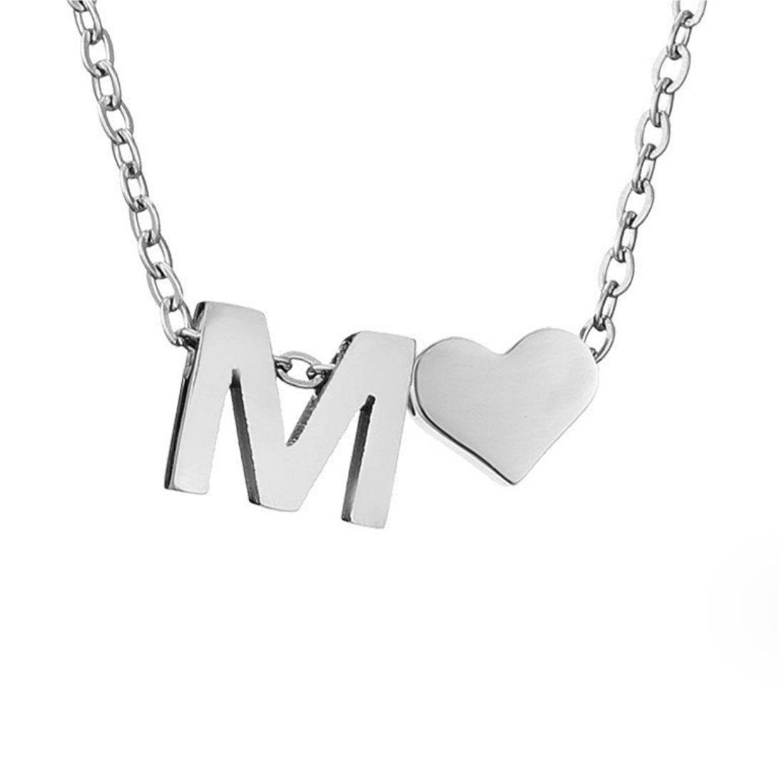 Collier en Argent 'Amour Éternel' avec Initiale