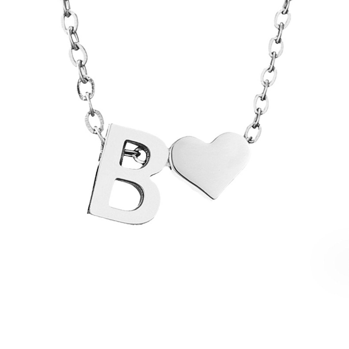 Collier en Argent 'Amour Éternel' avec Initiale
