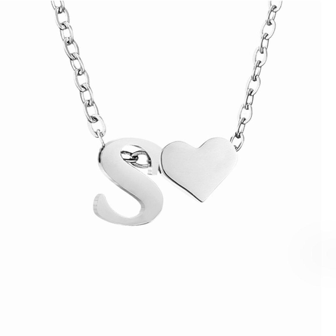 Collier en Argent 'Amour Éternel' avec Initiale
