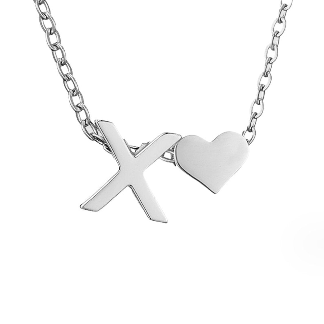 Collier en Argent 'Amour Éternel' avec Initiale