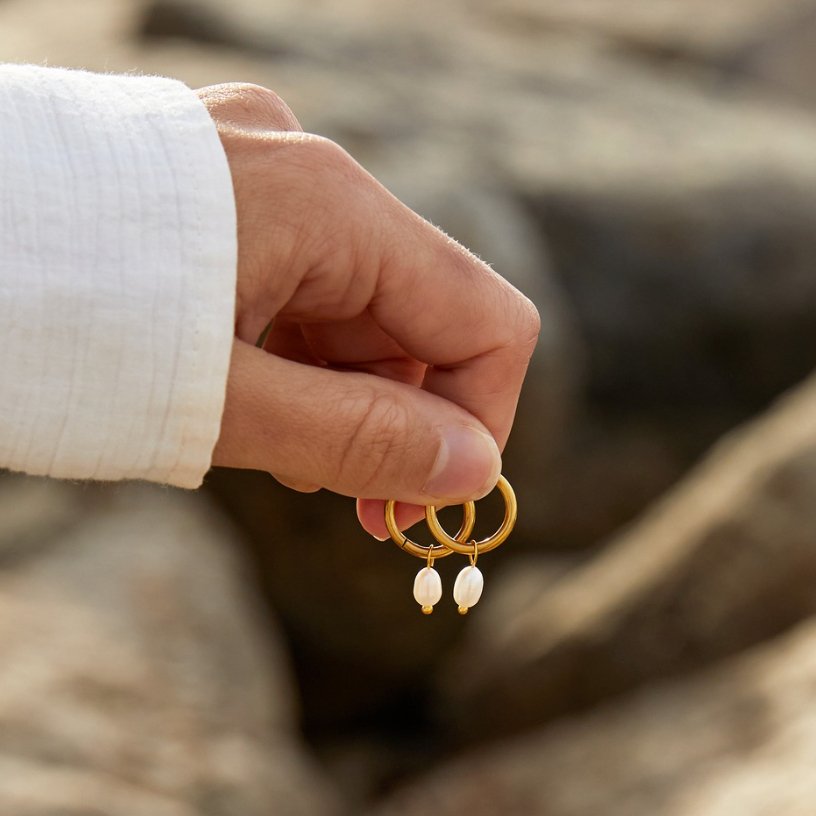 Bella – Boucles d'Oreilles en Perles de Culture