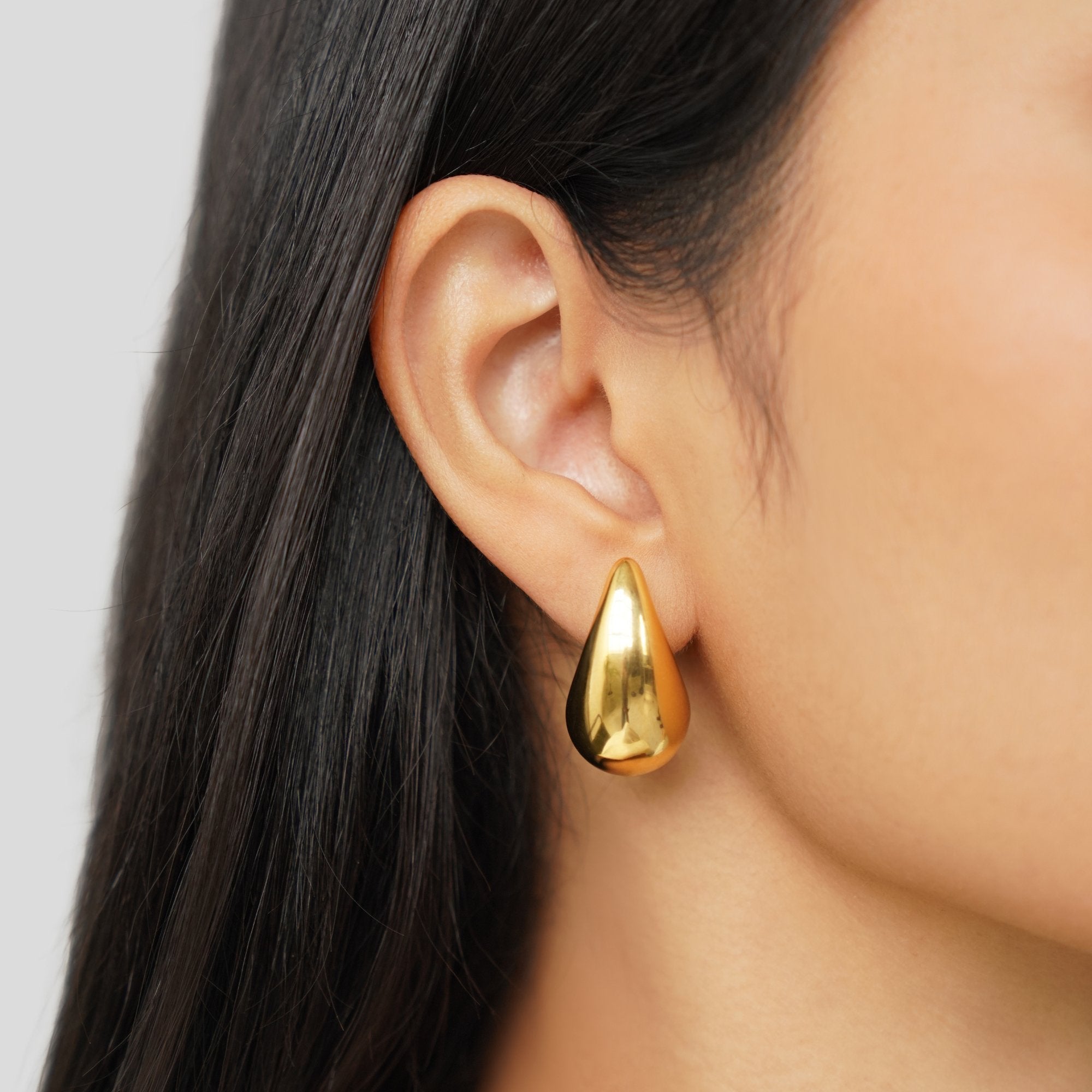 Boucles d'oreilles en forme de goutte d'or Ame