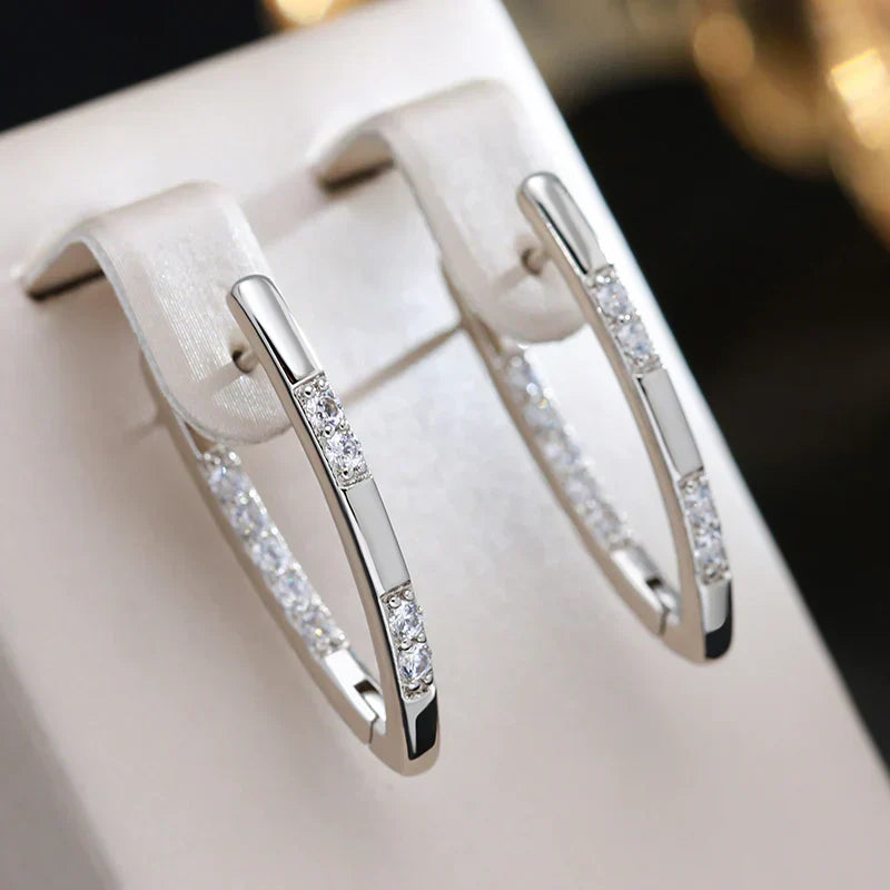 Boucles d'oreilles en zirconium élégantes Sylvia