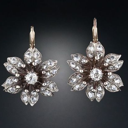 Boucles d'oreilles en cristal vintage