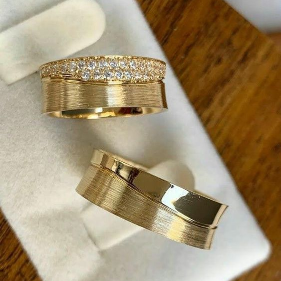 Bagues Vintage Glitter Or