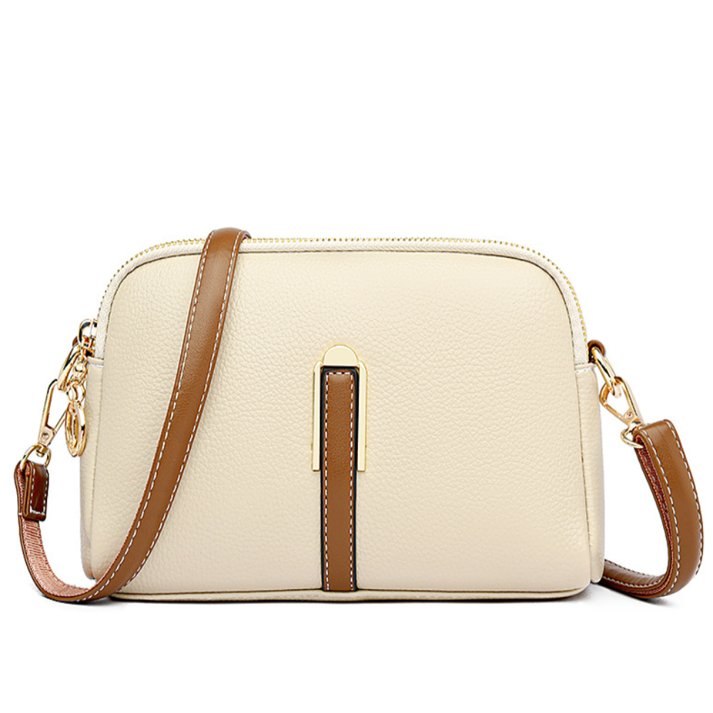 Sac à bandoulière Mila en relief Litchi