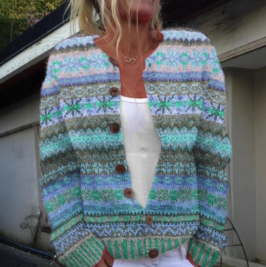 SOPHIE | GILET EN TRICOT IMPRIMÉ